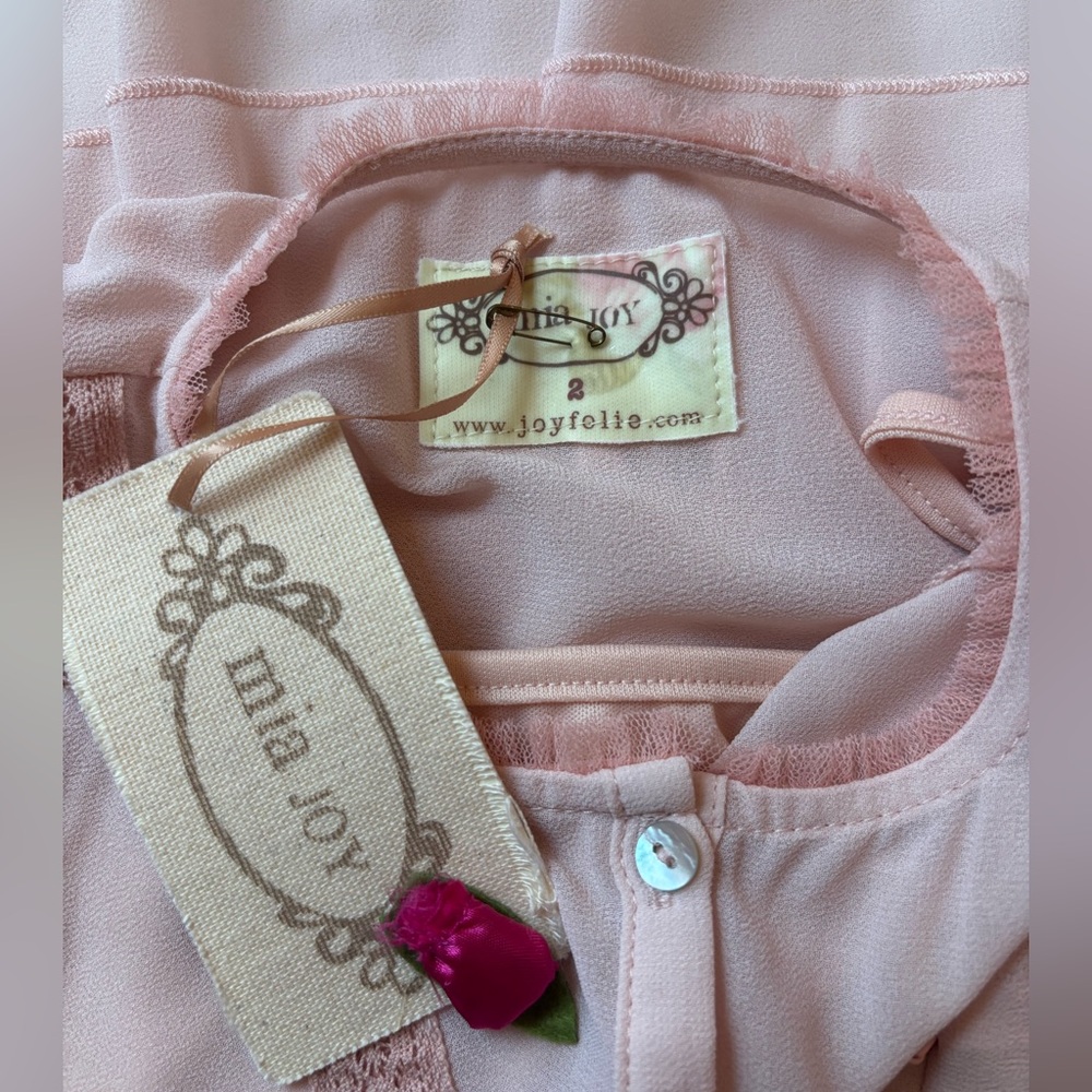 NWT Mia Joy Joyfolie Toddler Girl Lucy Gown Pink Dress Size 2T - Picture 3 of 4
